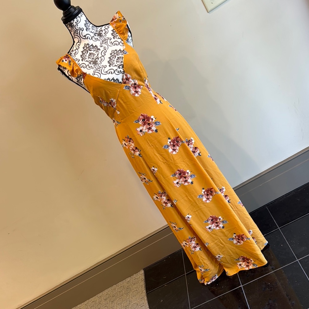 Sadie & Sage Orange Yellow Maxi Sundress